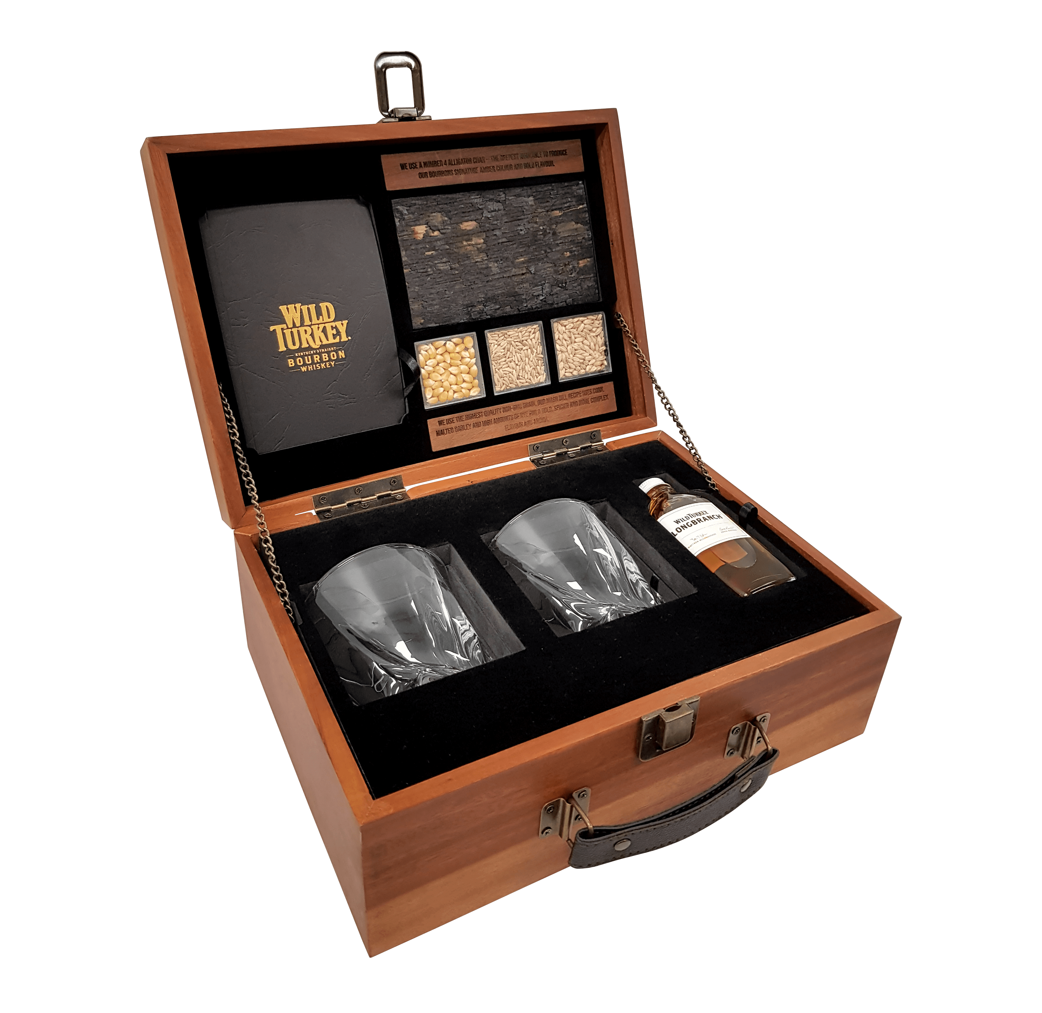 Wild Turkey longbranch box - inside - left angle
